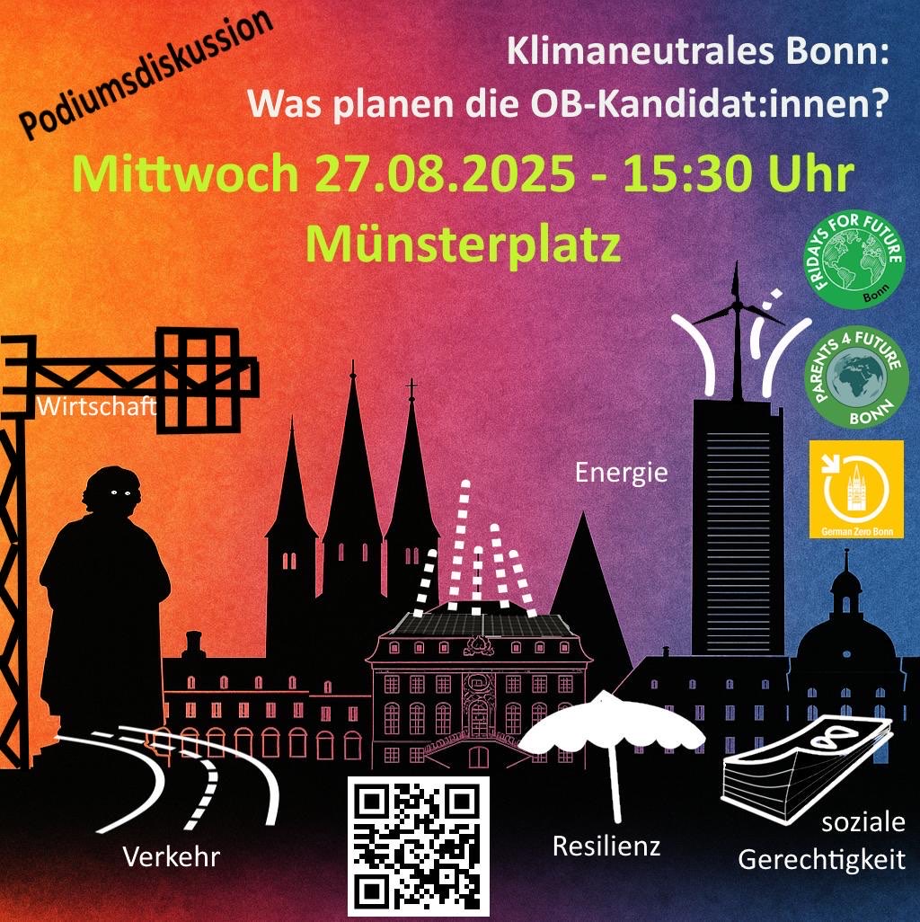 Klimaneutrales Bonn: Was planen die OB-Kandidierenden?